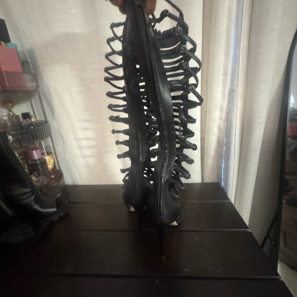 Paul Andrew Black Strappy Heels